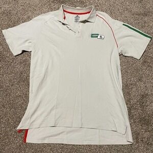 Adidas 2010 FIFA World Cup South Africa Castrol Polo Shirt Mens Large Off-White